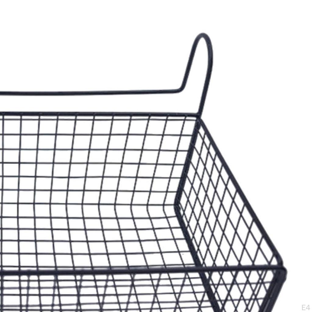 Bedside Hanging Storage Basket Beside Shelf Iron Rack Organizer for Cubical Wall Dormitory Apartment