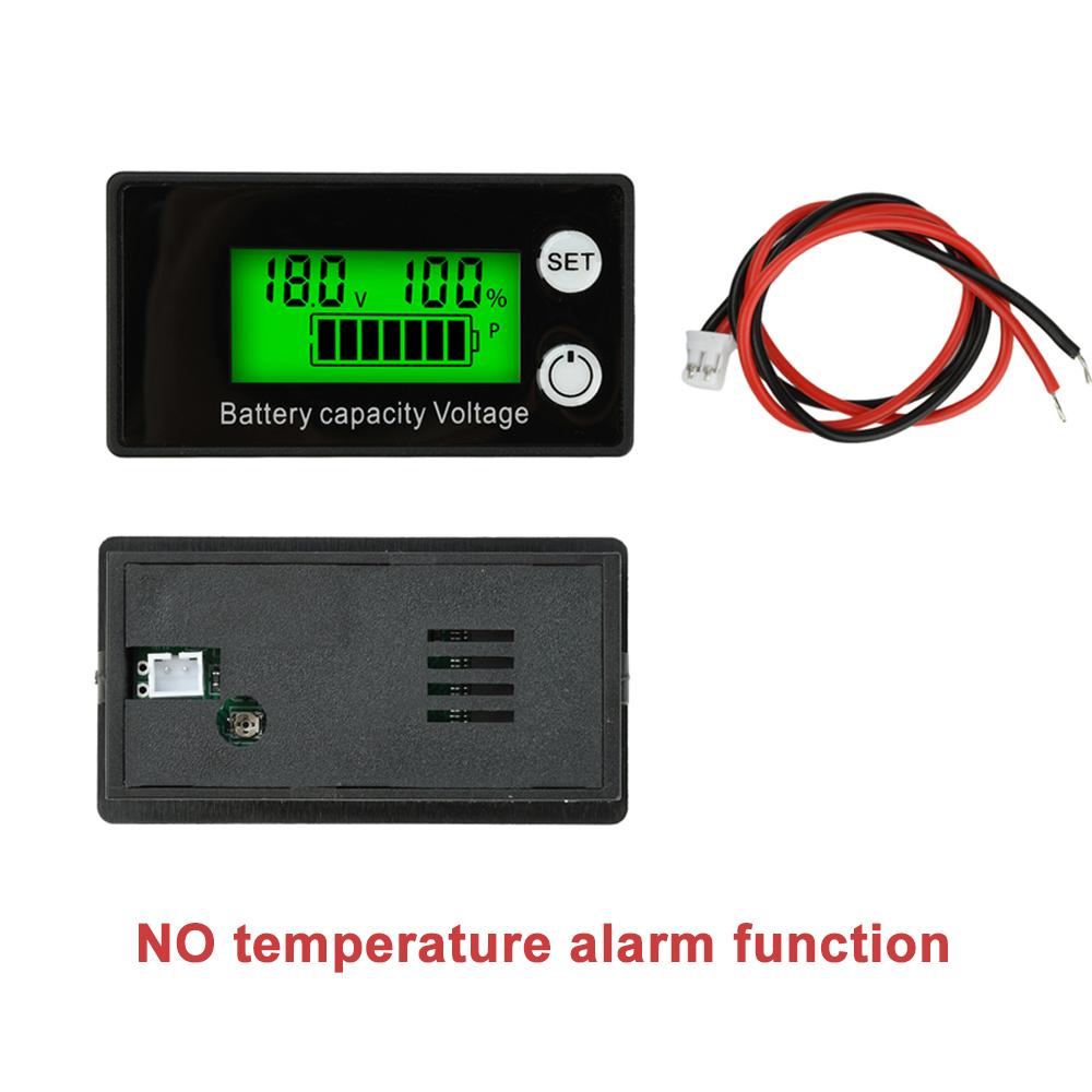 DC 8-100V Batterie Spannungsmonitor Messgerät mit Alarm Lithium-Ionen Kapazitätsanzeige LCD-Display für Blei-Säure Ternäre Eisenbatterie