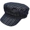 Nautical High-End Striped Flat-Top Octagonal Hat Men'S And Women'S Autumn Painter Beret Versatile Forward Hat