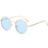 New Gold Round Metal Frame Sunglasses Men Retro Summer Style Women Red Lens Sun Glasses Unisex Yellow Pink Black