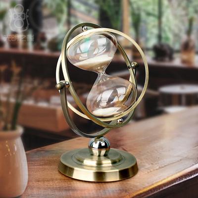 Nuevo Reloj de Arena Decorativo Creativo Globo Temporizador de Arena Regalo Temporizador de 30/60 Minutos Vidrio Diseño de la Tierra Elegante Adorno de Escritorio para el Hogar y la Oficina