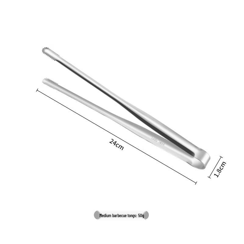 Goldene 304 Edelstahl Anti-Rutsch Lebensmittelzange (2er-Pack)