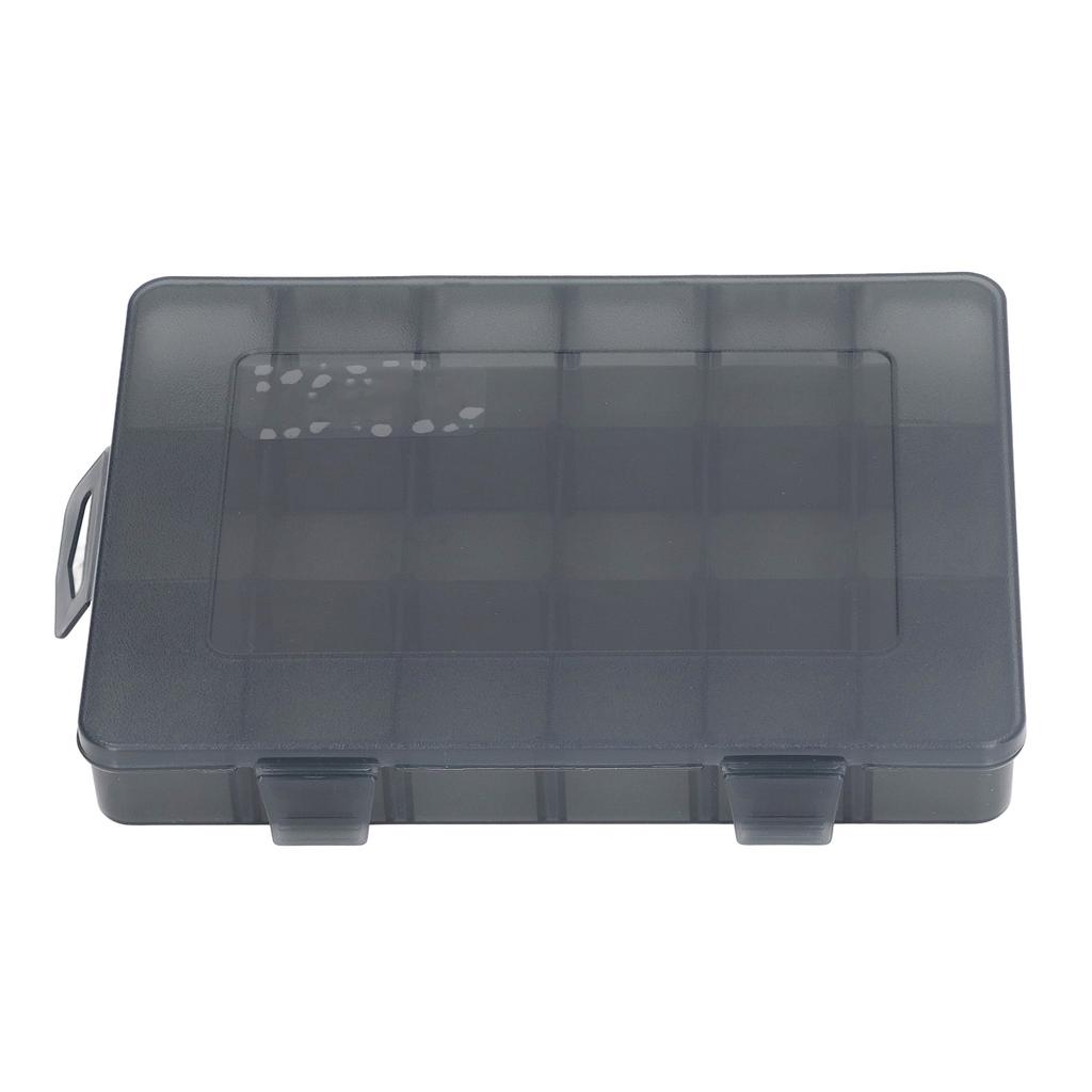 Multi Compartment Parts Box Removable Divider Transparent Plastic 18 Grids Hardware Storage Box for