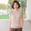 2026 New Style Summer Knitted T-Shirt for Middle-Aged and Elderly Women