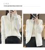 2024 Autumn/Winter Women's Thickened Pure Wool Embroidered Cardigan with Stand Collar and Zipper Closure