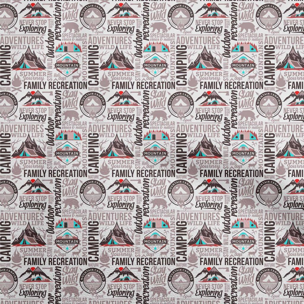 oneOone Cotton Flex Dusty Gray Fabric Camping Sewing Craft Projects Fabric Prints By Yard 40 Inch