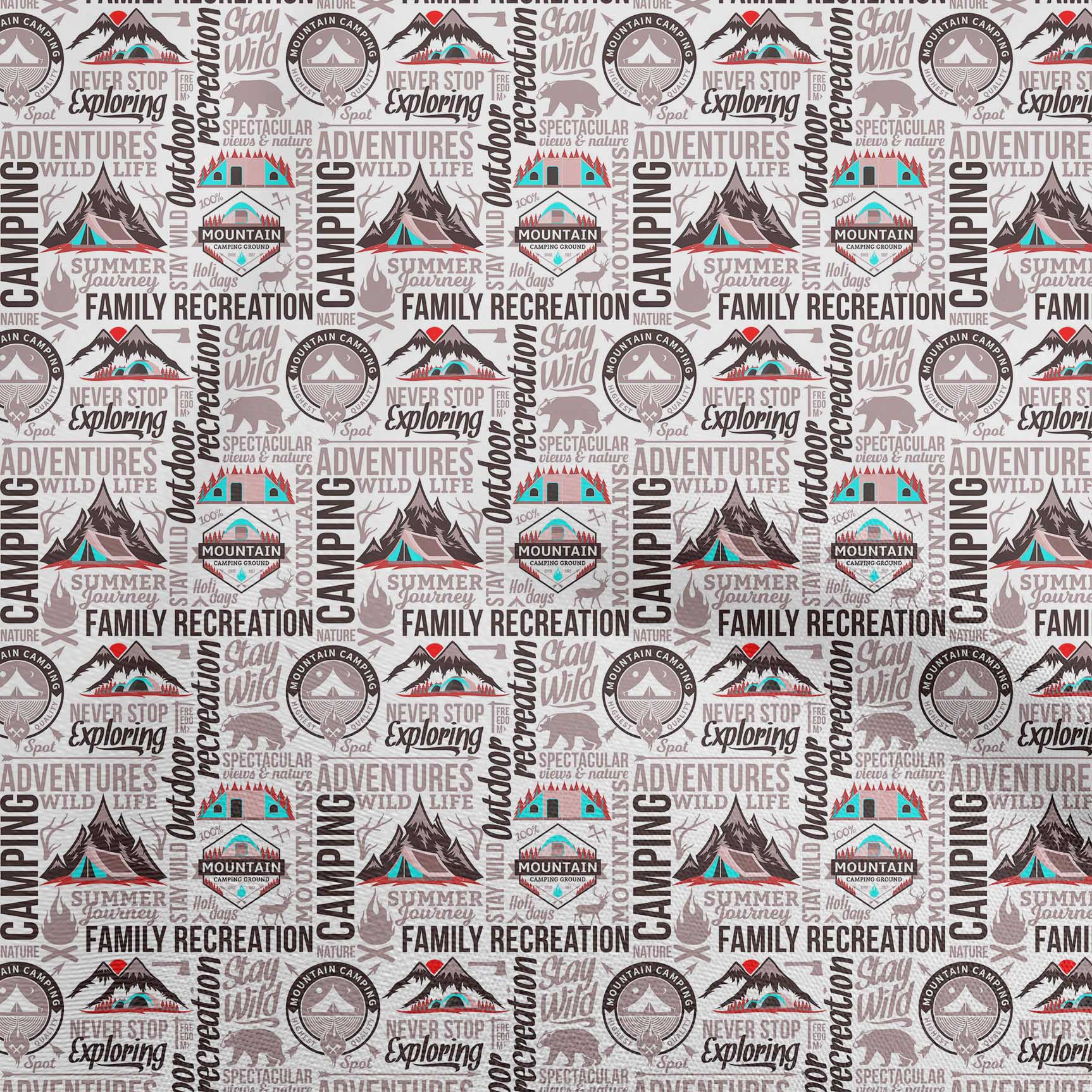 oneOone Cotton Flex Dusty Grey Stoff Camping Nähen Bastelprojekte  Stoffdrucke Meterware 40 Zoll