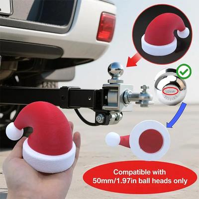Christmas Tree Trailer Hitch Ball Cover Trailer Coupling Gift Printed From Christmas 3D Cap Tube Prevent Rusting Receiver J1P8