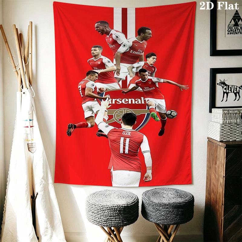 Arsenal Wall Hanging Printed Fabric Blanket Decorative Tapestries for Bedroom Living Room Home Decor