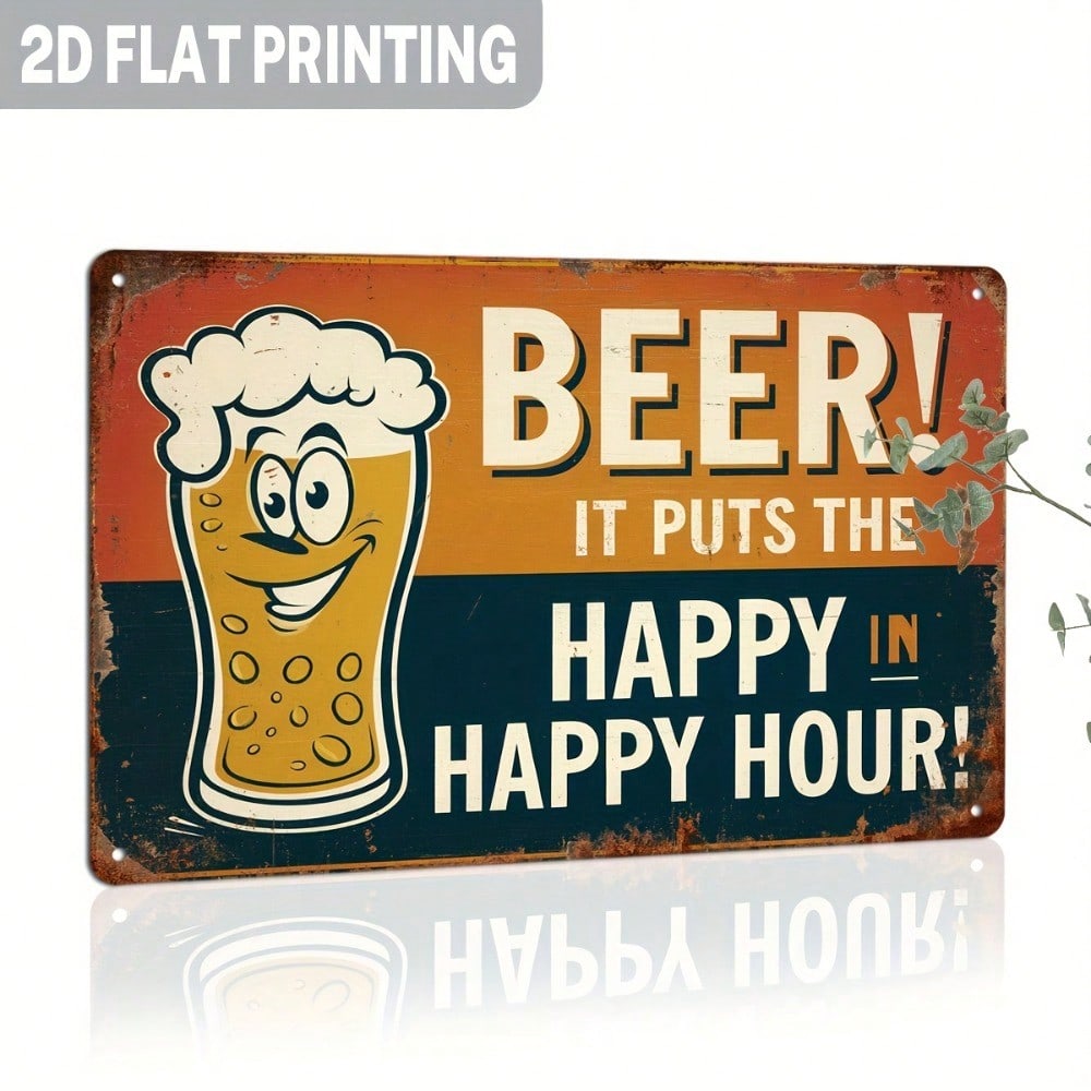 Metal Wall Poster Beer Sign 8x12 Inch Funny Bar Decor