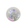 4pcs New 2D Flat Acrylic Coasters Round Wildflower Print Design Table Coaster Colorful Cup Mat Tabletop Decorations