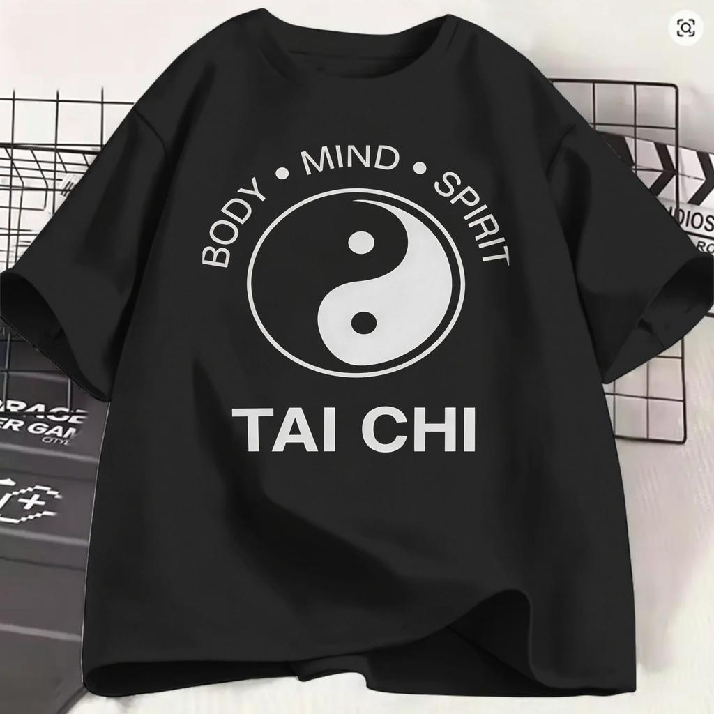 Tai Chi Spiritual Wellness Tshirt For Unisex Funny 100 Cotton Tee Shirt O Neck Short Sleeve T Shirt Printed Tops