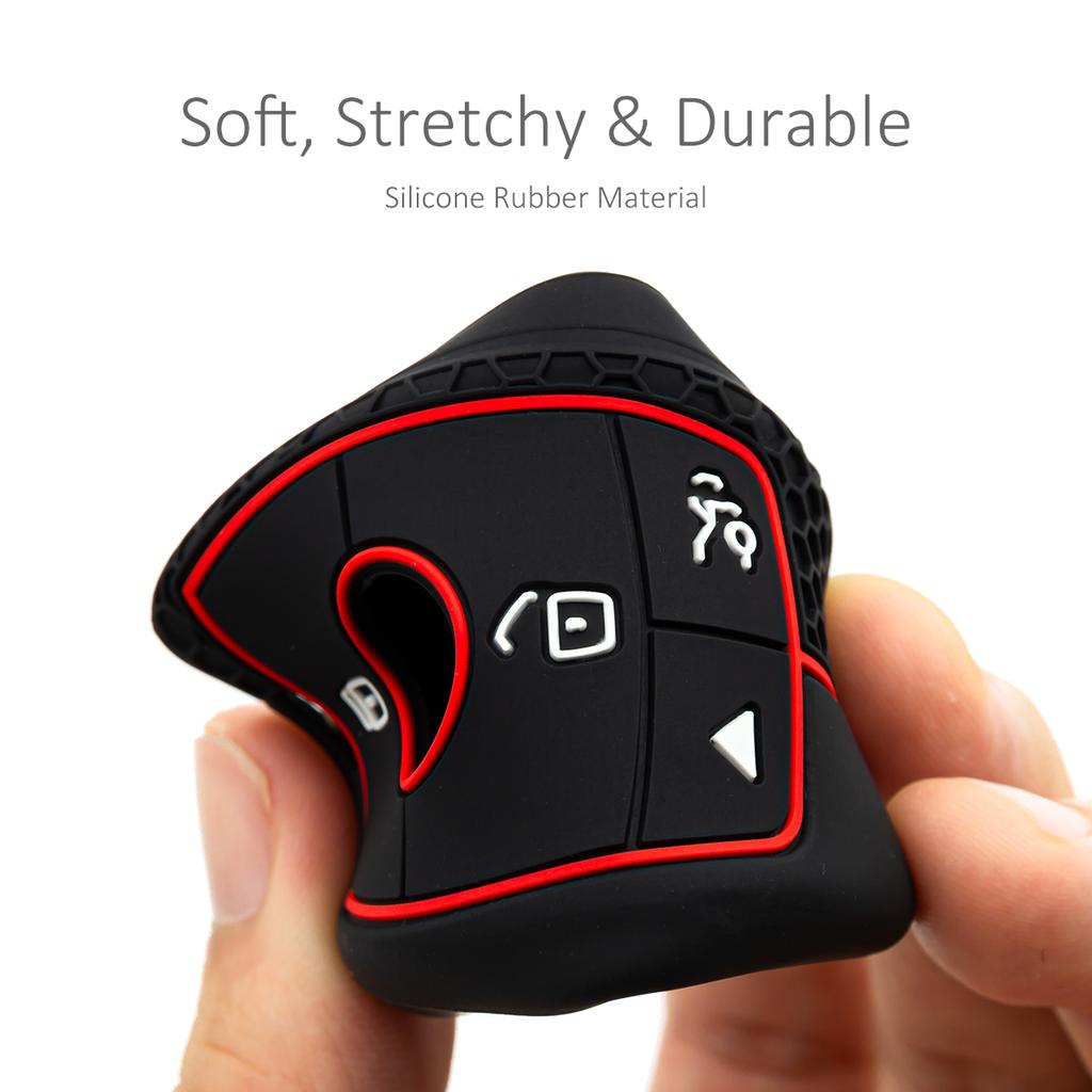 2X Silicone Car Key Fob Cover Case Holder Keychain For Mercedes-Benz Eqa Eqb Eqc Gla Glb Glc Gle Gls Cla Cls A C E S Class