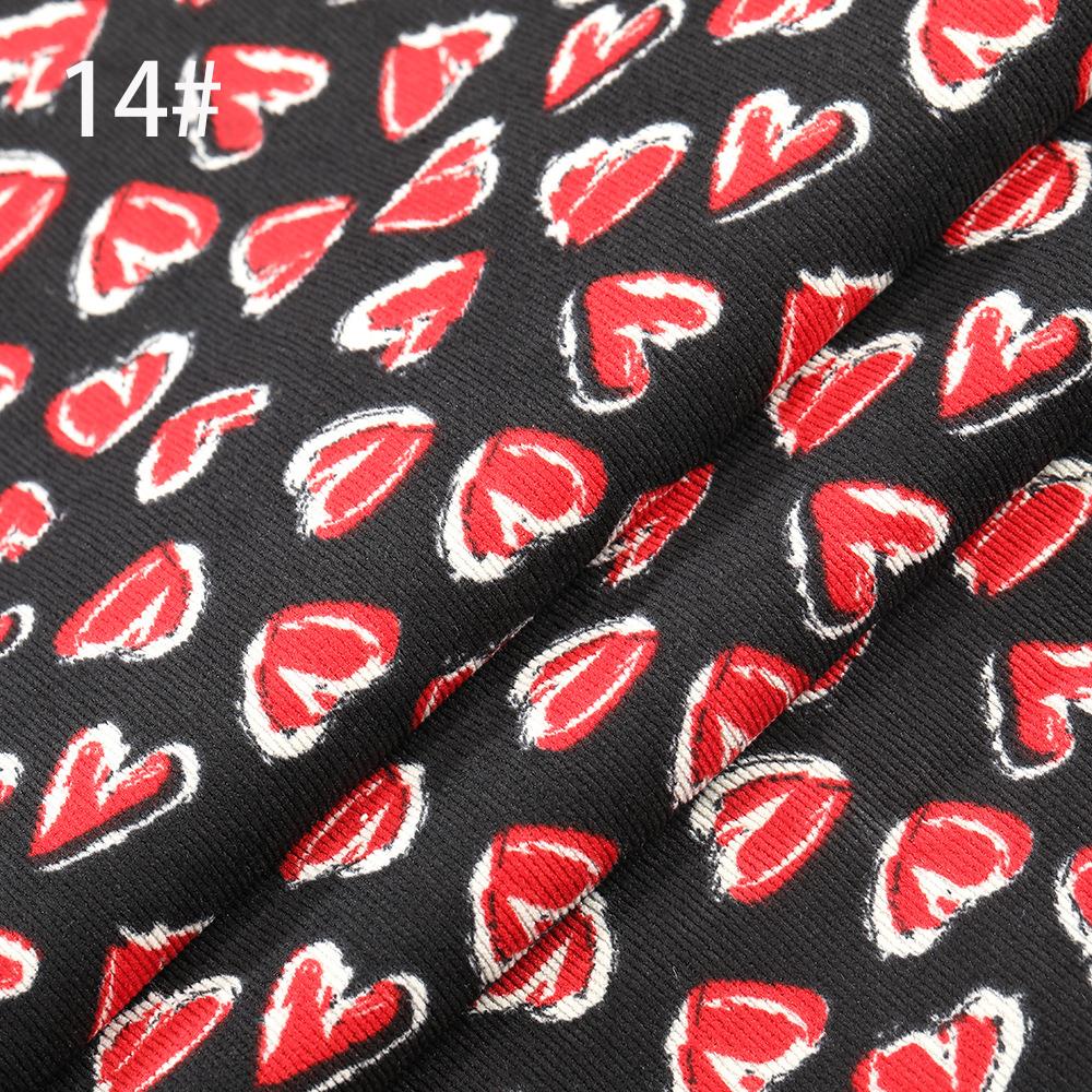 100*150CM Corduroy fabric small flower Polyester print cloth fashion Women's dress DIY clothing handmade Sewing quilting Luggage