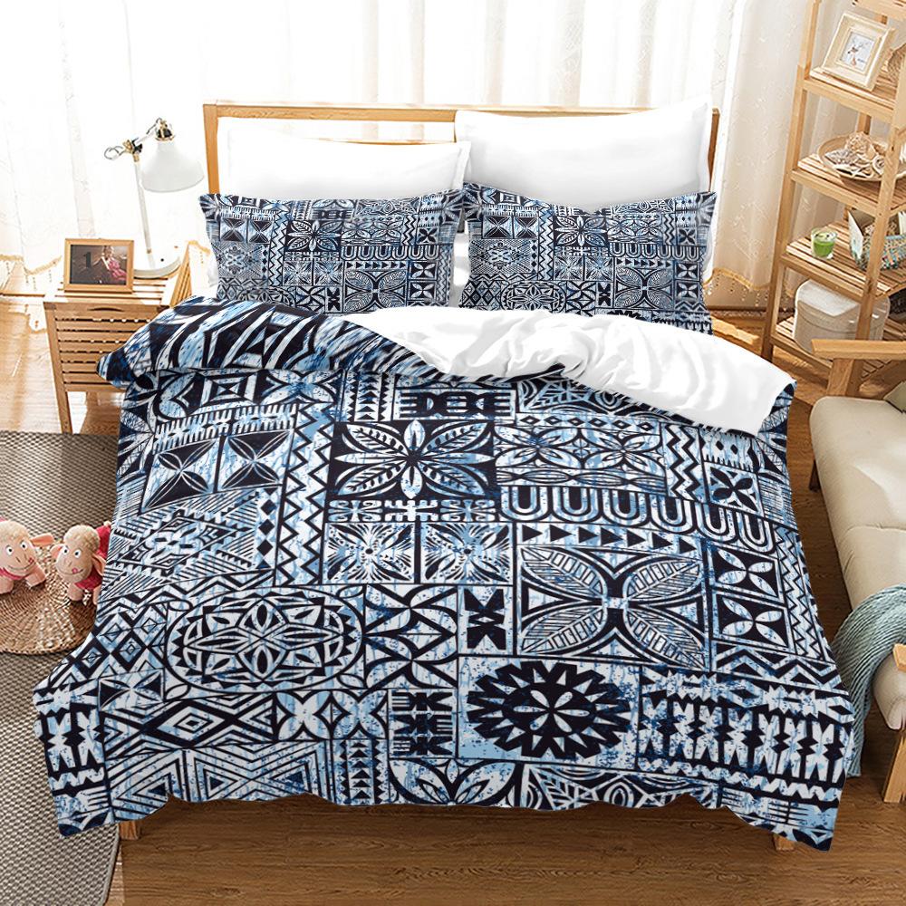 Home Textile Splicing Quilt Cover Digital Printing Three-Piece Set 3D