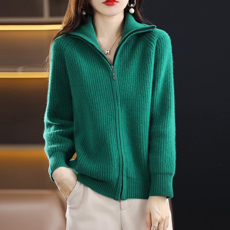 

Женский кашемировый кардиган Qinghe кашемир 30% кашемир 70% шерсть осенне-зимний кашемировый утолщенный кардиган мягкий и теплый XXL