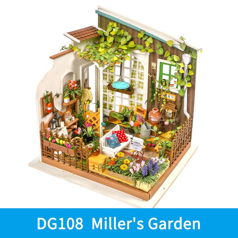 Robotime DIY Wooden Miniature Dollhouse 1:24 Handmade Doll House Model Building Kits Toys For Children Adult Drop Shipping