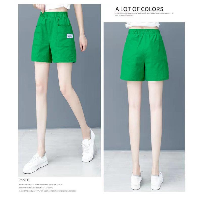Summer Shorts Women's High Waist Wide Leg Pants Thin Loose Fifth Pants Ins Fashion Leisure Sports Commute