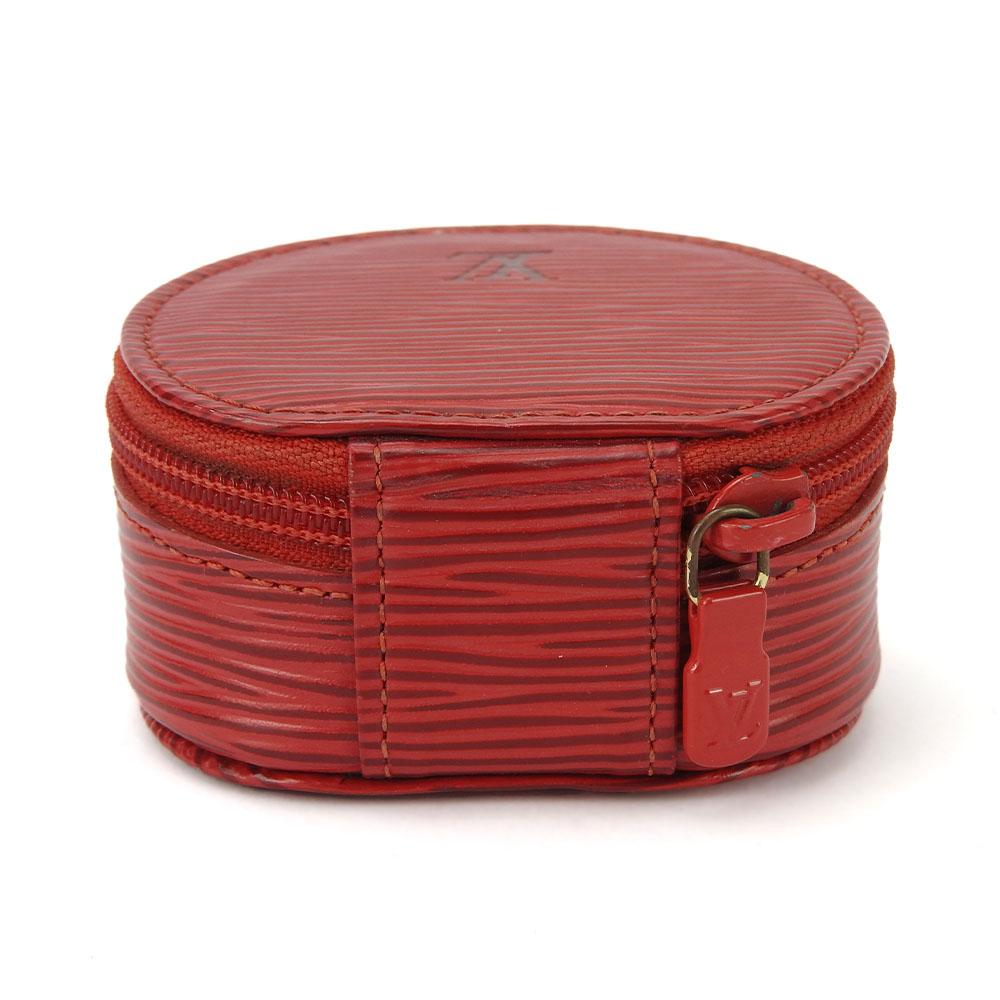 Used LOUIS VUITTON Accessory pouch Ecran Bijoux M48227 Epi Leather Castilian red Red accessory case