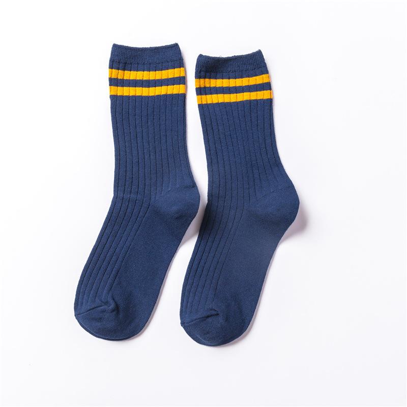 

Женские модные полосатые длинные носки в японском стиле, корейские повседневные спортивные свободные носки с махрой, уличные носки средней длины из хлопка для скейтборда