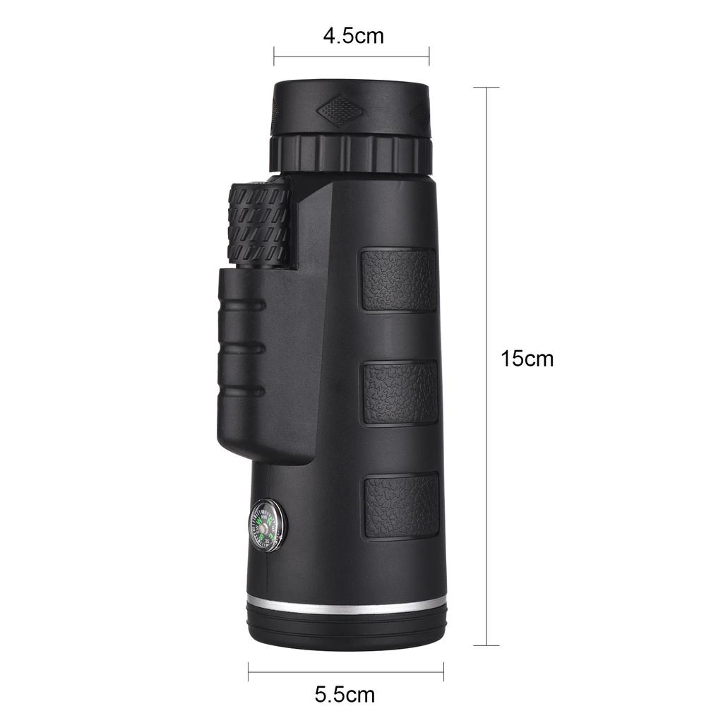 40X60 Portable Mini Monocular Telescope High-Power High-Definition Telescope with 1/4 Inch Screw