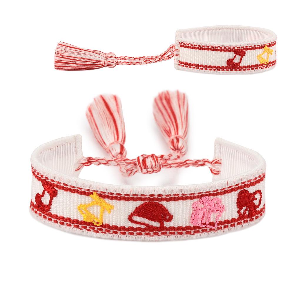 Christmas Tree Tassel Bracelet - Handwoven Creative Logo Design