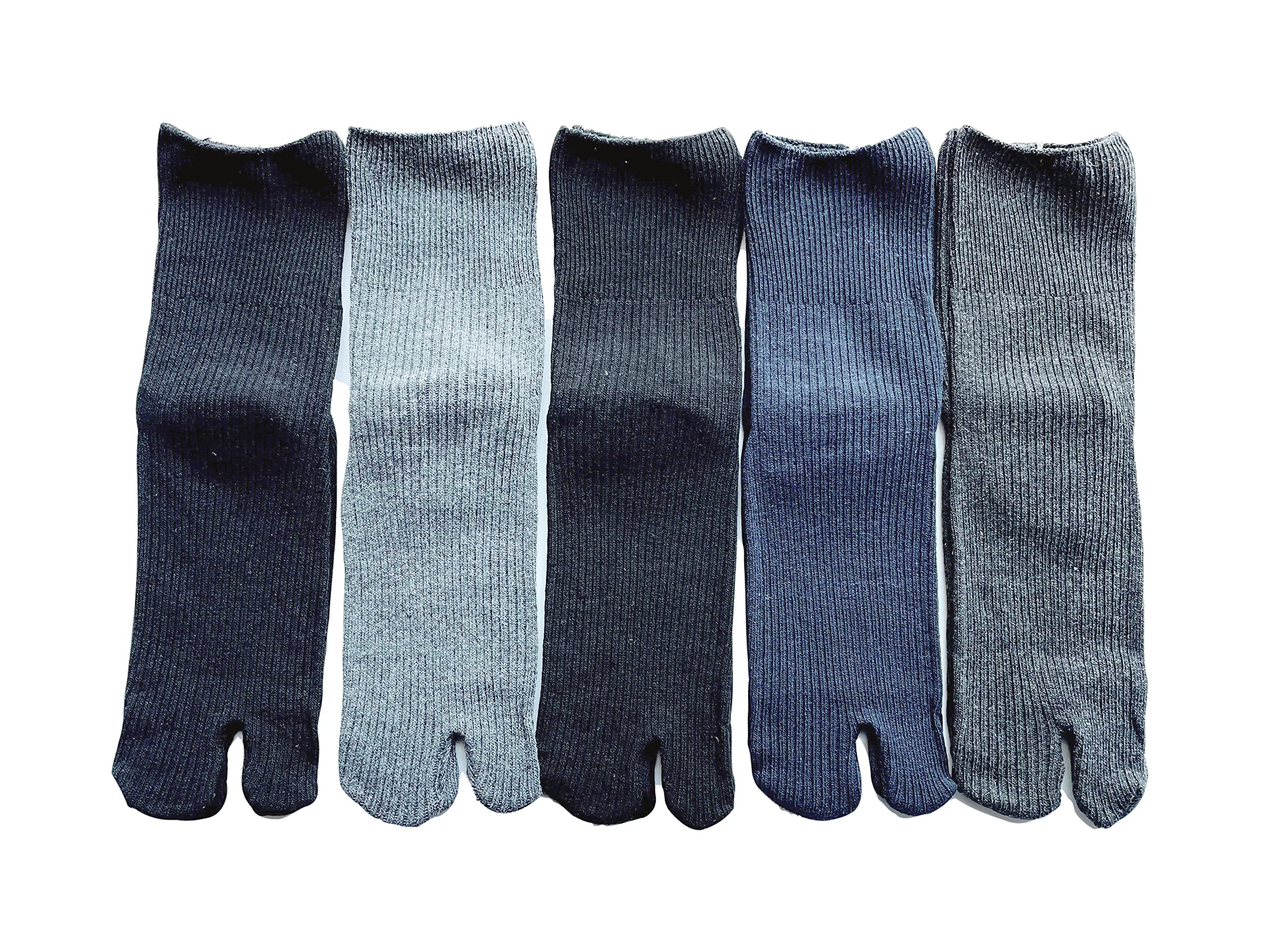 

Women s Tabi-style Socks, Plain, Cotton Blend, Loose Elastic Cuff, Sizes 23-25cm, 5 Pairs (Colors Assorted) B11
