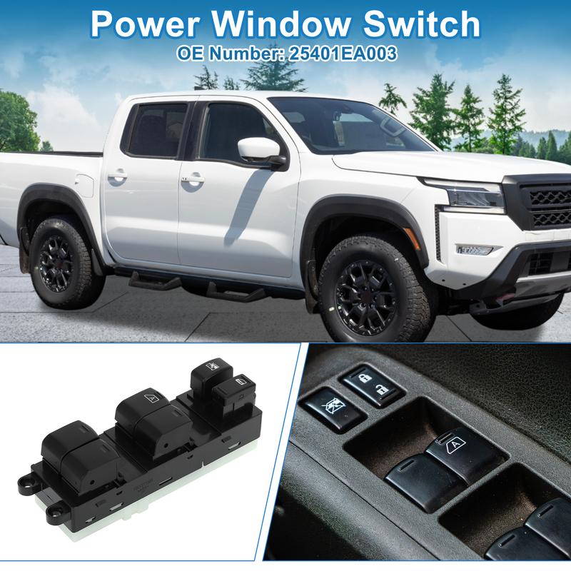 X Autohaux Front Left Power Window Switch for Nissan Frontier Xterra 05-12 No.25401EA003