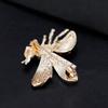 Women Elegant Cartoon Bee Shaped Brooch Fashionable Shimmer Rhinestone Breastpin Gift