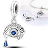 Charm Bead Charms copper Plated Sea Element Eyes Blue Tear Pendants Compatible With Charm Bead Charms Authentic Bracelets Bead Charms Women Jewellery