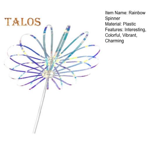 Rainbow Spinner Toy Rainbow Twirler Stick Magical Rainbow Ribbon Spinner Party Bubble Wand for Indoor Outdoor Fun