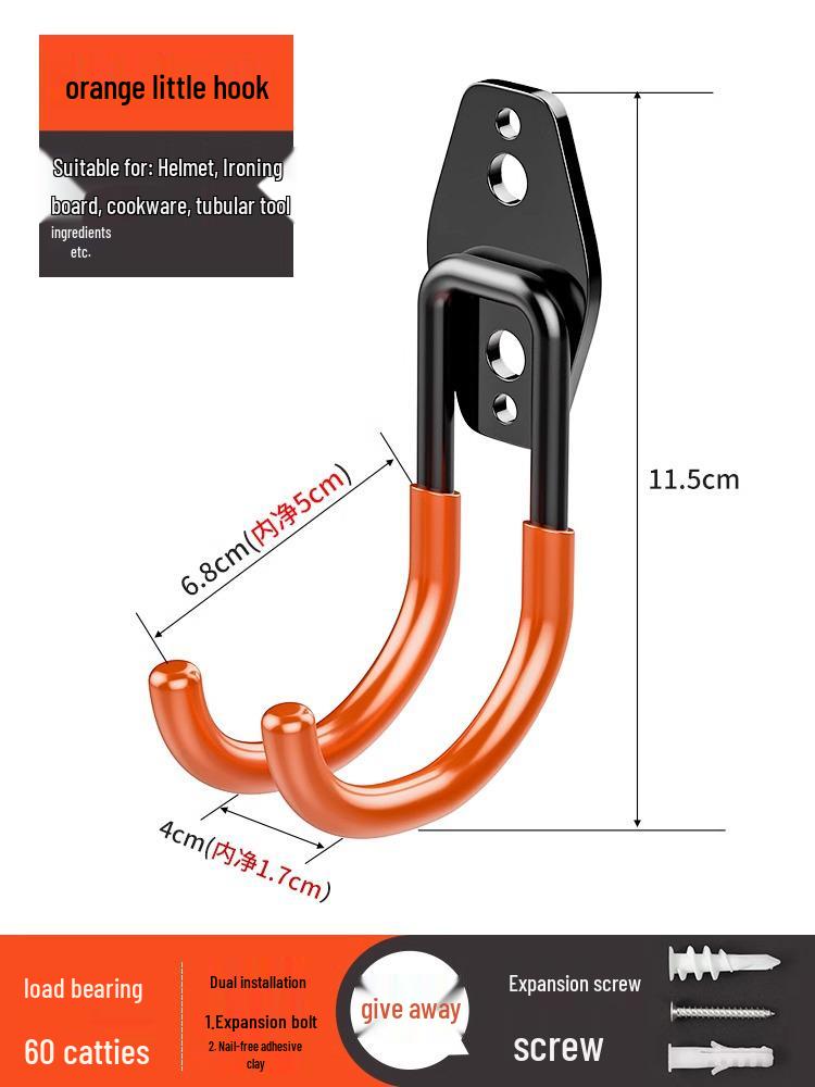 

Heavy-Duty Outdoor Metal Wall Hook for Hanging Pipes, Ladders, Cables, Helmets—Strong Load-Bearing Organizer