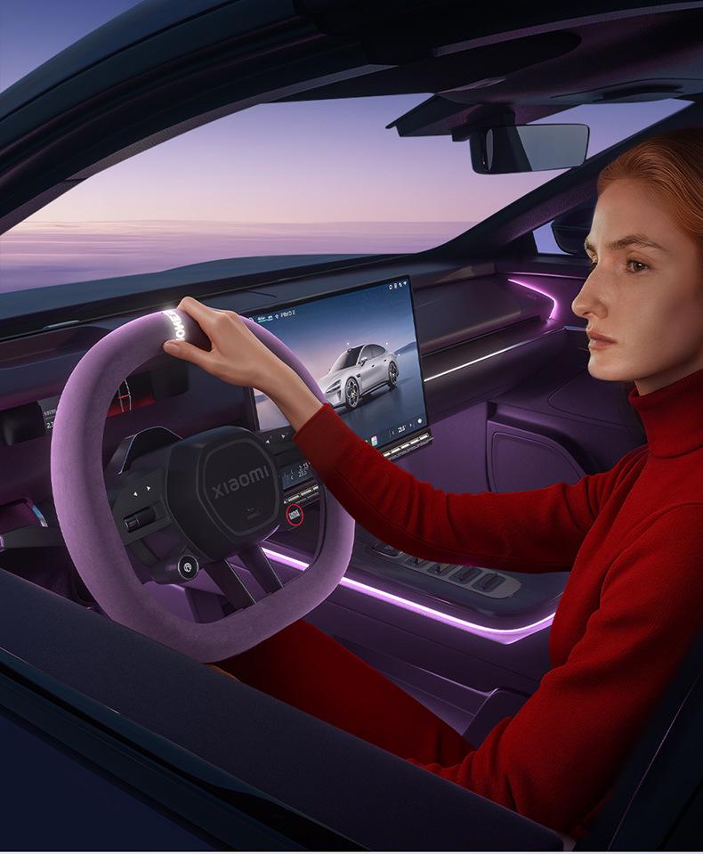 Luxury Steering Wheel Cover for Premium New Energy Vehicles: Compatible with Xiaomi SU7, Nio, Li Auto, AITO, BYD, Geely, and more.