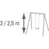 Balançoire bois pour portique 2 m - 2,5 m Trigano