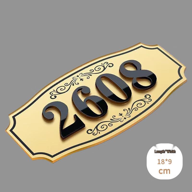 Placas de Puerta y Números de Casa Acrílicos Autoadhesivos