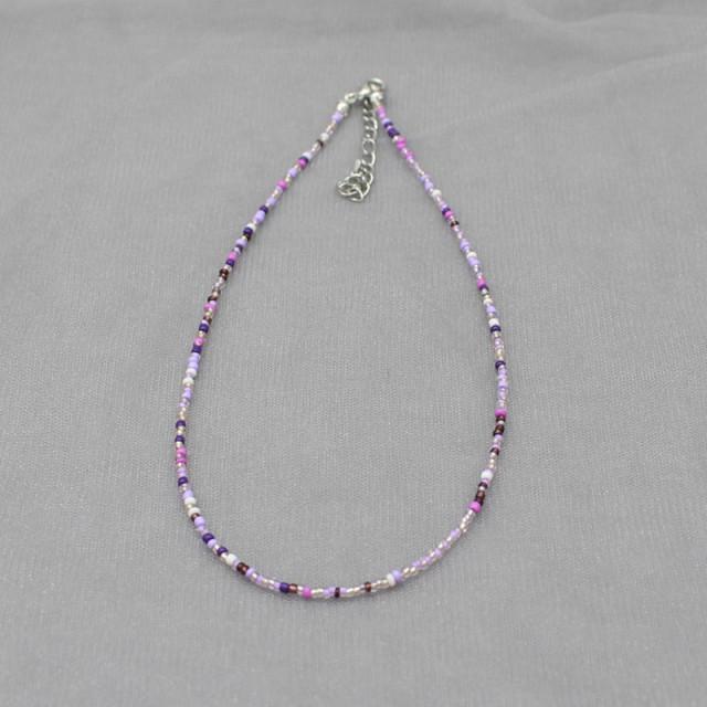 Jednoduché perličky Prameň Choker Náhrdelník Dámsky Šnúrkový golier Farebný ručne vyrobený Bohemia Collier Femme Jewelry Darček