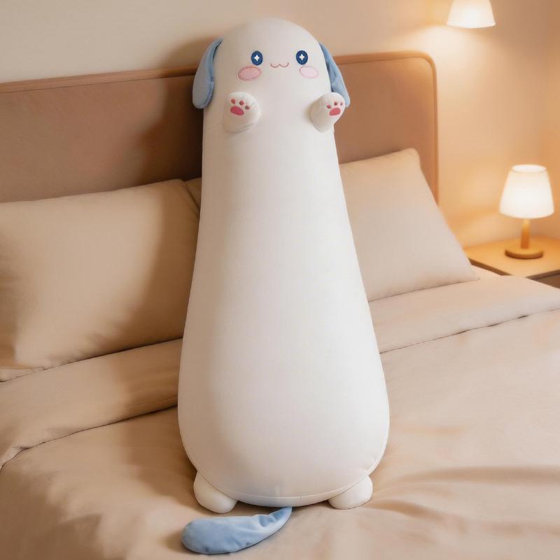 125cm Long Plush Pillow Anime Simulation Stuffed Animal Dog Bear Rabbit Soft Doll Cute Birthday Gift