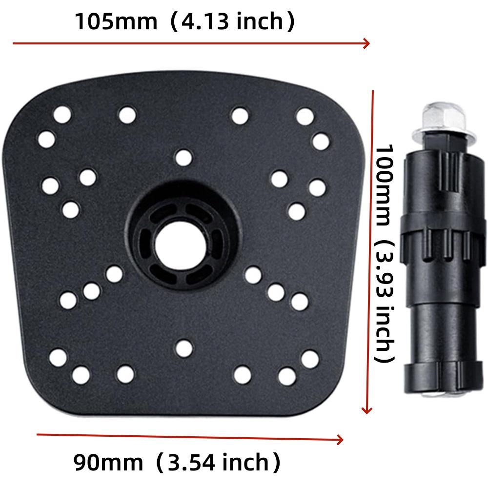 Suport de bază rotativ la 360 de grade pentru montare, marin, pentru caiac, montură de bază pentru sonar de pescuit, placă de montare pentru sonar de pescuit, suport rotativ pentru sonar de pescuit