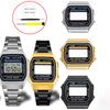 Watch Case For Casio Electronic Watch Small Square A168 Men Modified Stainless Steel Watch Mineral Glass Tool Screw Case