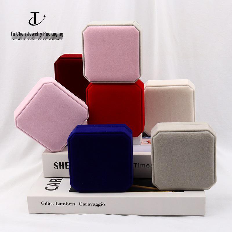 Velvet Octagonal Jewelry Box: Multi-use Storage for Rings, Earrings, Necklaces