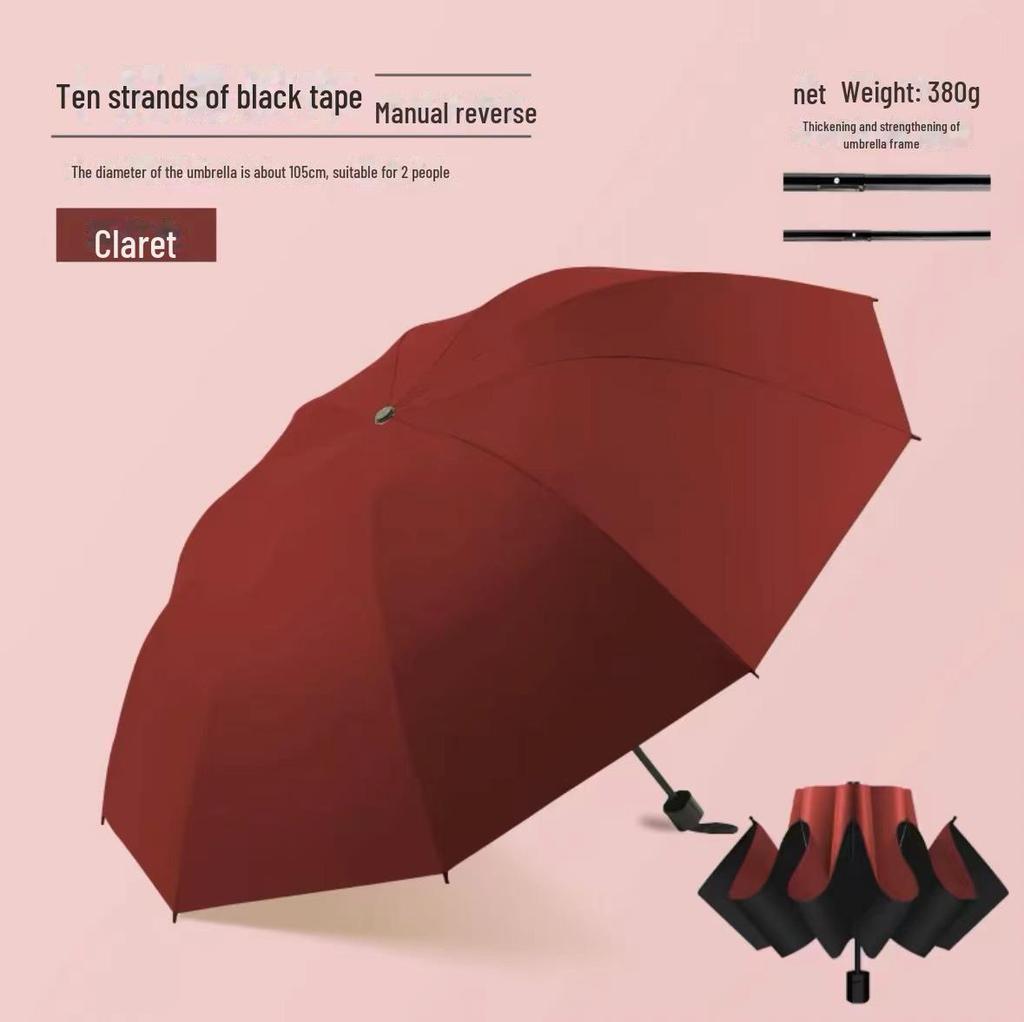 Parapluie pliant automatique pour femme avec protection UV et logo