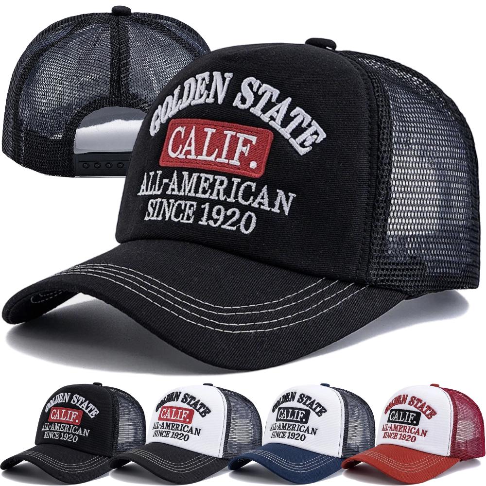 Unisex Fashion Trucker Hats Golden State California Embroidered Mesh Baseball Cap For Men Women Outdoor Hats Caps