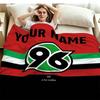 1PC Hannover 96 Custom Name Patterned Flannel Blanket Suitable For All Seasons for Home Decor Warmth and Comfort Gifts Holiday Present