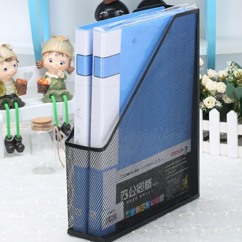 Black Metal Mesh Single Section File Holder