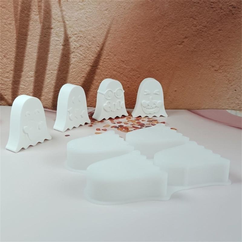 4 Cavities Ghostly Candle Molds for Candle Soap Home Decoration Multipurpose Ghostly Silicone Mould For Epoxy Resin
