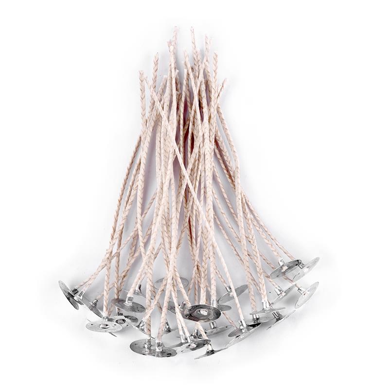 30 Stück/Set Original Rauchfreie Kerzendochte Sojawachs-Kern Gewebter Baumwollkern Kerosinlampe Wachslinie Holz-Zubehör Kerzenherstellung