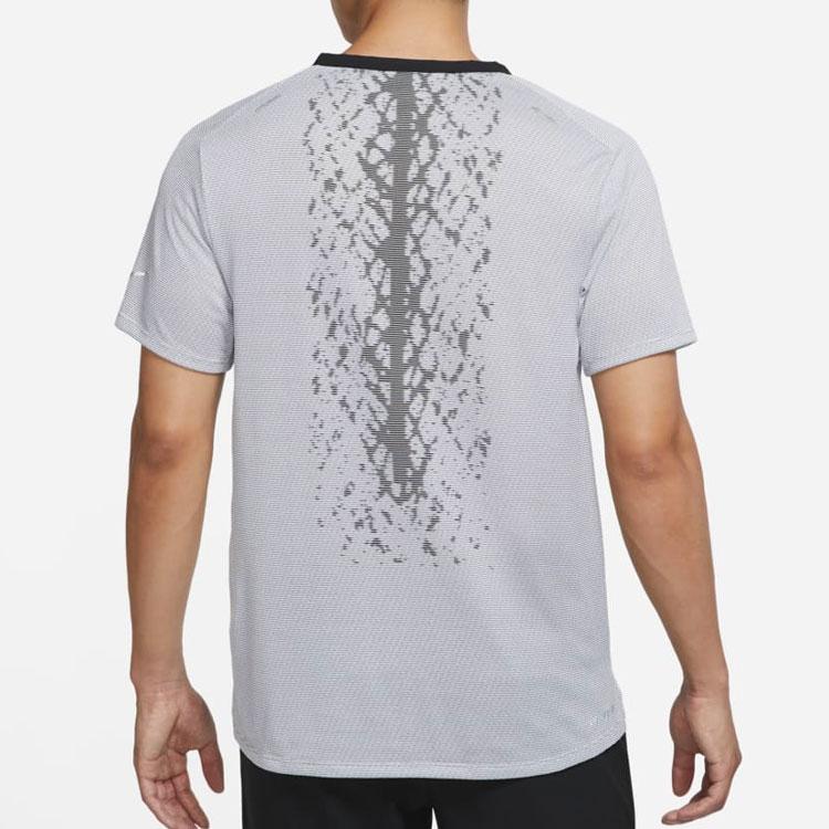 Nike T Shirts Men's Gray Crew Neck Moderate Straight Fit DQ4779-014