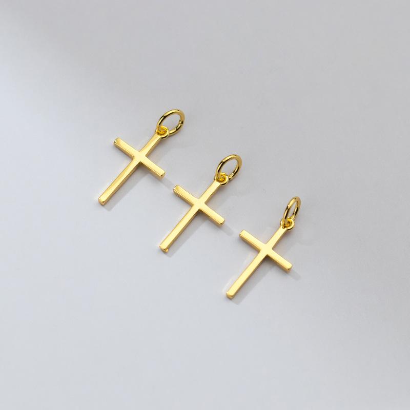 New Fashion Jewelry 925 Sterling Silver Fashion Cross Pendants & Charms for Necklace Jewelry Making