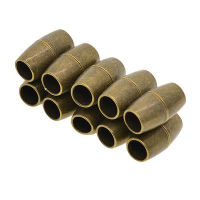 10 set di braccialetti, collane, chiusure magnetiche per barili, creazione di gioielli, bronzo da 5 mm