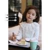 Girls' Korean Style Ruffle Collar Long Sleeve Top